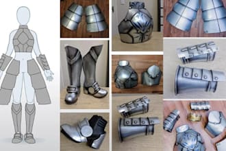 eva foam armor cosplay pattern foam costme PDF pattern cosplay props helmet mask