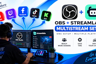 setup obs studio and streamlabs for multistreaming