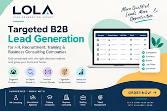hr consultant executive recruitment training company business  lead generation