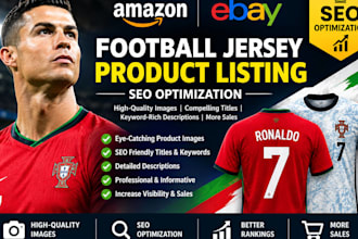 do amazon ebay jersey football shirt soccer product listing seo optimization