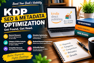 optimize amazon KDP keywords, categories and book metadata for SEO