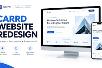 redesign, revamp, or customize your carrd landing page or single page website