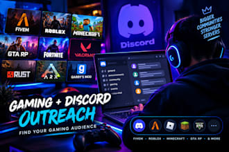 do gaming discord mass dm outreach for fivem roblox minecraft and more