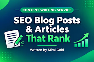 write SEO blog posts and articles that rank on google