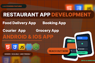 build food delivery app, booking app, grocery app for restaurants using flutter