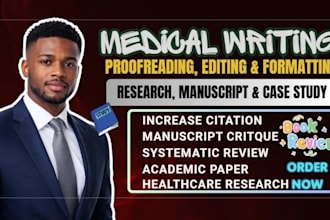 medical writing, manuscript, research, case study, proofreading, editing, nclex