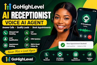 build gohighlevel ai receptionist voice ai agent and appointment booking