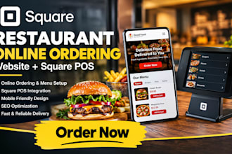 square restaurants online ordering website square website square pos square seo