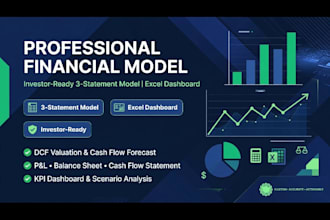 create financial model,business plan and excel dashboard