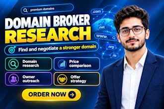 research and negotiate premium domain names for your business and startup