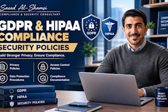 write gdpr and hipaa compliance security policies