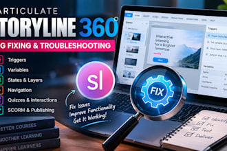 fix articulate storyline 360 bugs, triggers, variables and interactions