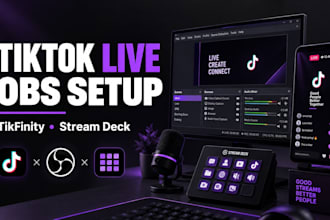 setup tiktok live studio with obs tikfinity and stream deck
