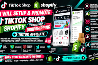 setup tiktok shop, promote shopify tik tok shop dropshipping, tiktok affiliate