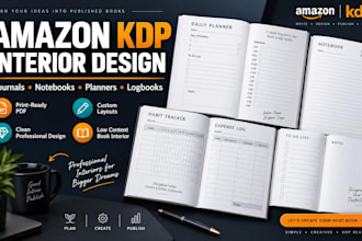 design KDP password logbook organizer notebook printable journal interior pages