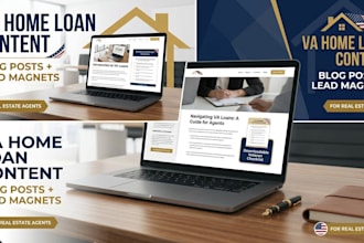 write engaging VA home loan blog posts and lead magnets for real estate agents