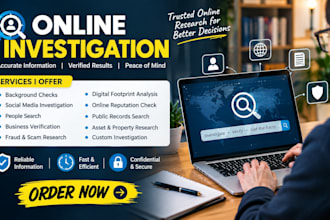 be your osint private investigator for background check and find anyone