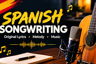 compose  original spanish songs music lyrics voice over