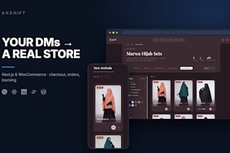 build a custom fashion ecommerce store in nextjs or woocommerce