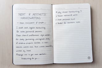 write aesthetic  handwritten paragraphs  and essays
