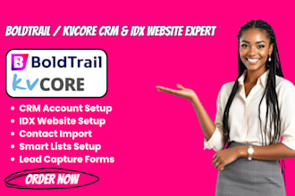 setup boldtrail, kvcore crm, idx website real estate crm website