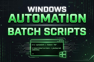 write custom windows batch scripts and server automations
