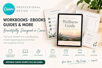 design professional canva workbooks and ebooks