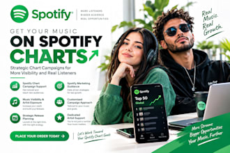 charts your spotify music to enter spotify chart, spotify promotion of any top