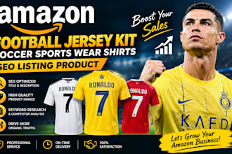 do amazon  football jersey kit soccer sports waer shirts seo listing product