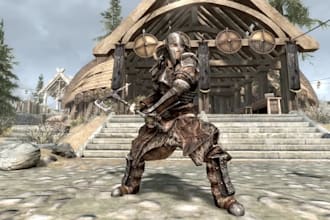 create and port skyrim se ae, fallout 4, ffxiv mods with armor weapons