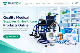 medical supplies shopify store medical equipment pharmacy healthcare website
