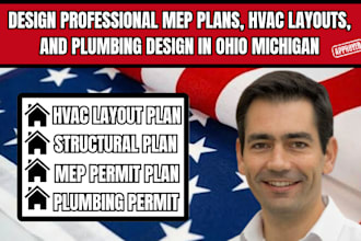 design professional mep plans hvac layouts, and plumbing design in ohio michigan