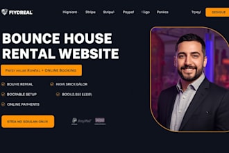 bounce house website party rental website event booking website booqable website