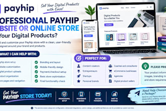 build and customize your payhip website and online store