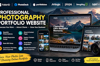 create foliohd photodeck portfoliobox artlogic pixpa smugmug goodbarber website