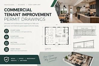 draft commercial tenant improvement permit drawings