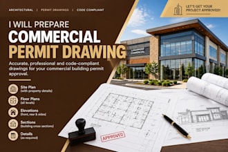 prepare professional commercial permit drawings and construction sets