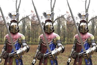 custom cosplay creation wearable armor 3d helmet model anime prop fantasy knight