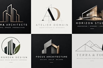 design a modern architect, construction, interior design, architecture logo