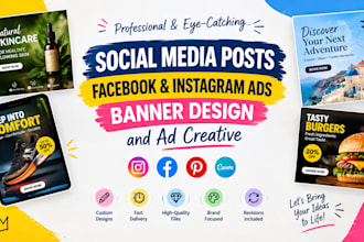 social media posts facebook instagram ads banner design and ad creative