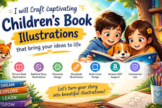 charming childrens book illustrations with engaging visual storytelling