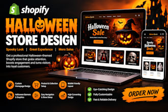 design a spooky halloween shopify store that converts