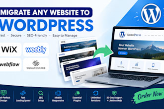 convert or clone wix, weebly, webflow, squarespace to wordpress website