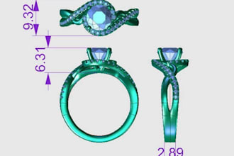 design custom jewelry, 3d jewelry models, rings, pendants, and earrings