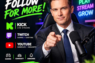 promote your youtube, twitch or kick channel organically