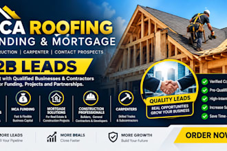 mca roofing  funding mortgage construction carpenter contact prospects b2b leads