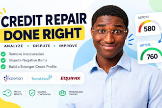 do credit report analysis and prepare credit repair score dispute letters