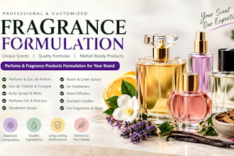 formulate , fragrance, body spray and scented products