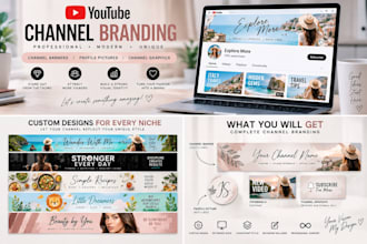 create a complete youtube channel branding package