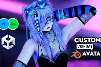 edit, fix, create vrchat avatar, vroid vrm, warudo, koikatsu, vr charcter avi